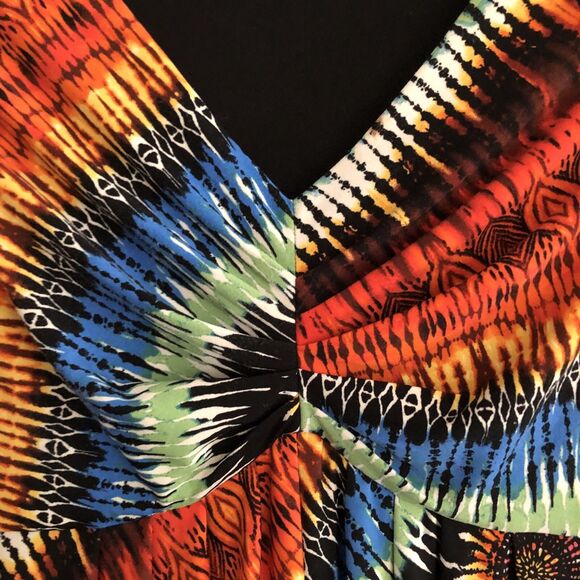 Chicos Sunflower Maxi Dress Womens 2 Large Sleeveless Empire Waist Boho Artsy - Picture 3 of 12